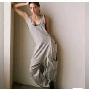 Free People Infinity Jumpsuit Heather Grey Size xsmall NWT Oversized